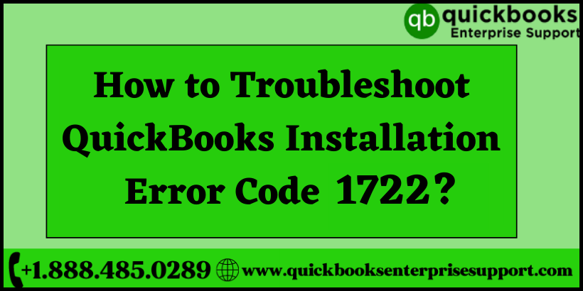 QuickBooks Install Error Code 1722